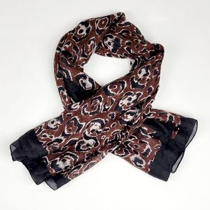 Sheer leopard print scarf